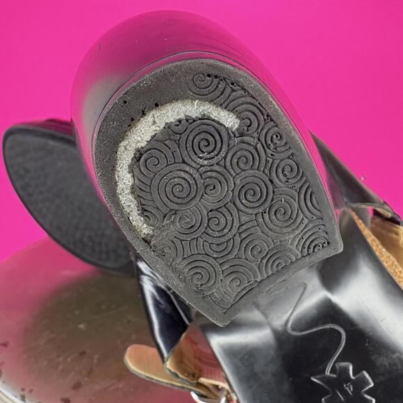 Dansko Kai Black Leather Open Toe Strappy Cutout Slip-On Sandal Sz 41 - Picture 5 of 9